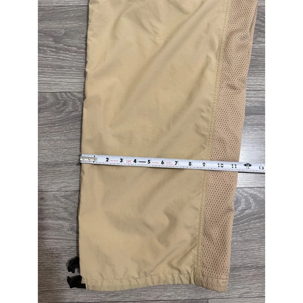 Vintage 90s First Down Safari Cargo Pants Men XXL Khaki Nylon Mesh Vent Gorpcore